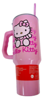 Hello Kitty 40oz Stainless Steel Tumbler W/Handle Pink New W/Tags Sanrio - £34.49 GBP