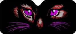 Car window Sun Shade with Pink Red or silver cat eyes, made to order - $24.99