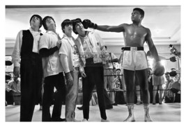 Muhhamed Ali &amp; The Beatles At Training Camp Joke 4X6 B&amp;W Photo - £6.26 GBP