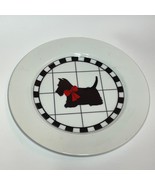 Dept. 56 Scottie Plate Lynda Sylvester Design Black &amp; White 7-3/4&quot; - $185.41 MXN