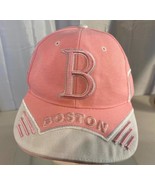 Boston Big B Red Sox Pink Hat Heavy Embroidery Adjustable - £11.67 GBP