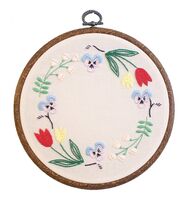 Olympus Garden Party French Embroidery Kit Botanical Wreath Tulip GP-K14 - $47.96