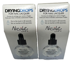 Pack Of 2 NICOLE BY OPI DRYING DROPS FOR NAIL LACQUER - 0.5 FL OZ New/Se... - £11.64 GBP