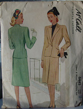 Vintage Pattern 6443 Ladies Two Piece Suit 36&quot; Bust 39&quot; Hip - $11.99