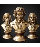Musician Statues Beethoven Chopin Mozart Shakespeare Head Resin Sculpture - $89.00