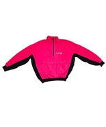 VTG Hawaiian Punch Sports Pullover Windbreaker Jacket Size XL Neon Pink Zip - $26.05 CAD
