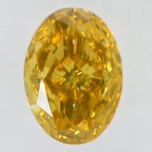 Oval Shape Diamond Fancy Brown Yellow Color Loose 0.50 Carat SI2 IGI Certificate - £429.98 GBP