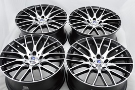New DDR Zuki 18x8 5x120 38mm Offset Black Polished Finish Wheels Rims (S... - $839.00