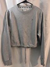 Victoria&#39;s Secret Pink Crop Sweatshirt Drawstring Bottom Excellent Condition - £8.79 GBP