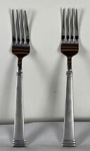 Pfaltzgraff Parker Frost Stainless Fork Lot of 2 18/0 Glossy Bands Frosted - $8.35