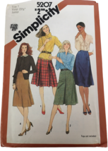 Simplicity Sewing Pattern 5207 Vintage Juniors Set of Skirts 1980s Junior Size 7 - £9.43 GBP