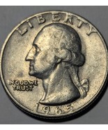 1965 Washington Quarter No Mint Mark, Errors on LIBERTY and Date - $4,635.67 MXN