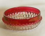 Indiana Glass Individual Salad Bowl Diamond Point Ruby - $16.82