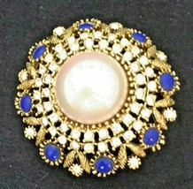 Vintage Costume Jewelry Brooch Pin 1 7/8&quot; in Diameter - £25.82 GBP