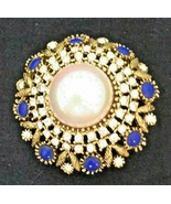 Vintage Costume Jewelry Brooch Pin 1 7/8&quot; in Diameter - £26.15 GBP