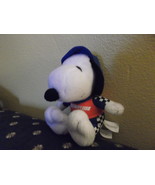 Met Life Racing Snoopy &quot;Peanuts&quot;  Sitting Plush Doll - $27.00