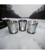 3PC Speckled Light  Glass Votive Candle Holders 3pc Party Holiday - €9,38 EUR