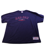 Majestic  Authentic Boston Red Sox Tee Shirt MLB Navy Blue Size XL 2263 - £11.67 GBP
