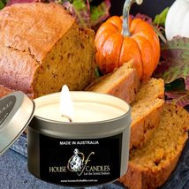 Maple Pumpkin Bread Eco Soy Wax Scented Tin Candles, Vegan Friendly, Hand Poured - £11.86 GBP+