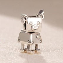 2018 Winter Release 925 Sterling Silver Bobby Bot Dog Charm  - £13.58 GBP