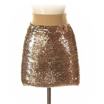 Lily White Brown embellished detail sequence mini skirt elastic wasit si... - £14.94 GBP