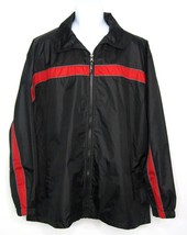 i5 Apparel Men&#39;s Black Red Stripe Windbreaker Jacket Water Resistant Siz... - £21.26 GBP