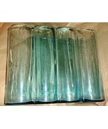 Alvar Aalto style (og?) semi-Savoy style 4 Vases in 1 Wave Blue Handblow... - $50.89