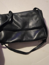 Vintage Fossil Black Pebbled Leather Satchel Crossbody Zip Around Purse - $43.10