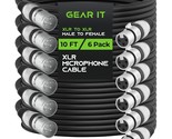 GearIT XLR to XLR Microphone Cable (10 Feet, 6-Pack) XLR Male to Female ... - £51.88 GBP