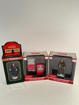 Coca-Cola Town Square Collection Christmas figure lot of 3 all in orig b... - $341.18 MXN