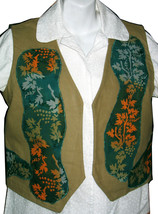 Batik Leaves Vest - women&#39;s size 8 - $25.00
