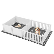 VEVOR Dogs Whelping Box, 93.3x48.4x18.1 inch, Plastic PVC Playpen, Milk ... - €197,25 EUR