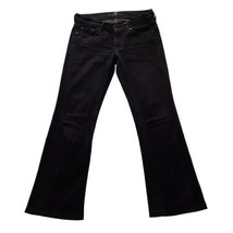 7 For All Mankind Jeans Womens 32x28 Black Dark Wash Bootcut Tag 28 Vintage - £29.93 GBP