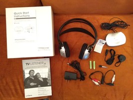 Unisar TV Listening System J3 TV920 Rechargeable Wireless Infrared Headphones - £25.16 GBP