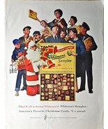 Whitman&#39;s Sampler Christmas Holiday Santa Claus Mailman -1961 Vintage Pr... - €7,95 EUR