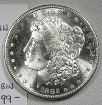 1882-S Silver Morgan Dollar VCH UNC AL680 - £77.08 GBP