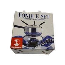 Roshco Stainless Steel Fondue Set w/ 6 Dishes &amp; 12 Forks – Model 58903 - $455.66 MXN