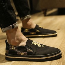 Summer New Style European Men&#39;s Board Shoes Canvas Casual Fashion Love Set Foot  - £65.85 GBP