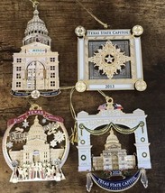 Lot Of 4 Amazing Texas State Capitol Ornament Ornate with No Boxes Or Papers ‘A’ - £23.35 GBP