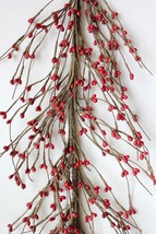 EV-C1 Primitive Pip Berry Garland in Red Color - 5 foot / 60 inches Floral, Chri - £13.38 GBP