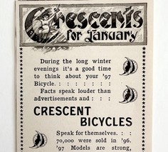 Crescent Bicycles 1897 Advertisement Victorian Bikes January Western WW ... - $372.61 MXN