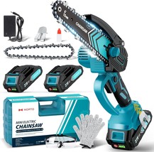 Mini Chainsaw, 6-Inch Chain Saw, 2 Pack 2000Mah Batteries, Seniors Friendly - $61.99