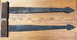 Antique Iron Strap Hinges 32 1/2&quot;  Salvage - £58.99 GBP