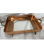 Metautil Copper Brass Footed Tray For 8 By 11” Pan Has Sticker Residue S... - £21.90 GBP