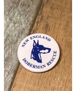 Vintage New England Doberman Rescue Dog pin back button - £3.14 GBP