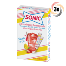 3x Packs Sonic Singles To Go Strawberry Lemonade Drink Mix 6 Packets Eac... - $206.19 MXN