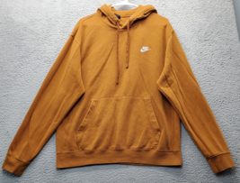 Nike Hoodie Men Large Brown Fleece Lined Kangaroo Pocket Elastic Cuff &amp; ... - $33.88 CAD