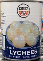 Family Whole Lychees In Heavy Syrup 20 Oz. (pack Of 6) - £68.27 GBP