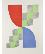 Abstract Etching by Sonia Delaunay Signed Ltd Edition #71/100 26&quot;x20&quot; - $91,640.74 MXN