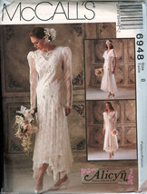 McCalls 6948 Misses Wedding Bridal Gown Dress bridesmaid Alicyn pattern UNCUT FF - £11.80 GBP